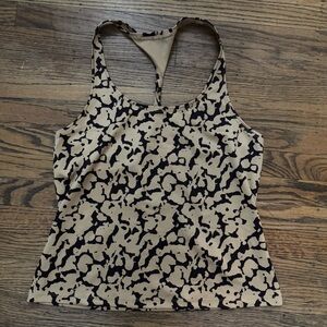 The North Face Dune Sky Twist Tank Almond Butter Graphic Dye Print L EUC